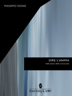 cover image of Dire l'anima